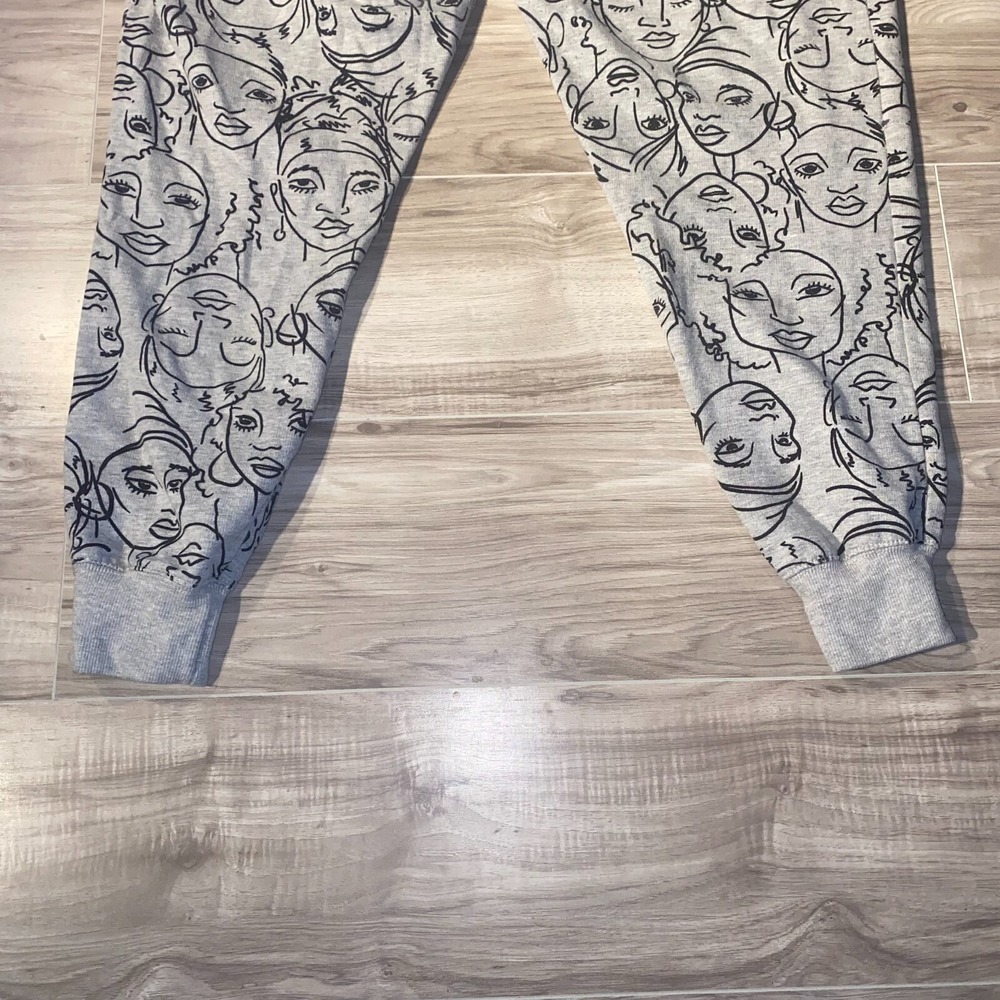 Maya Angelou Gray Womens Face Art Elastic Waist Casualwear Jogger Pants Size XXL - Picture 8 of 11